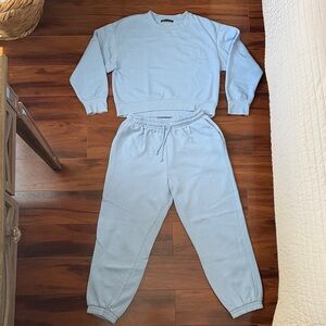 Zara Light Blue Sweatshirt and Joggers Set